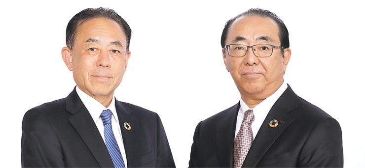Tetsuya Akino, President　Kazuyuki Shimizu, Executive Vice President